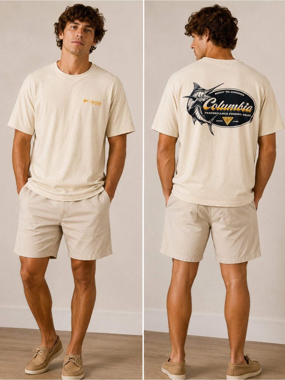 Columbia PFG Cream Sailfish Tee